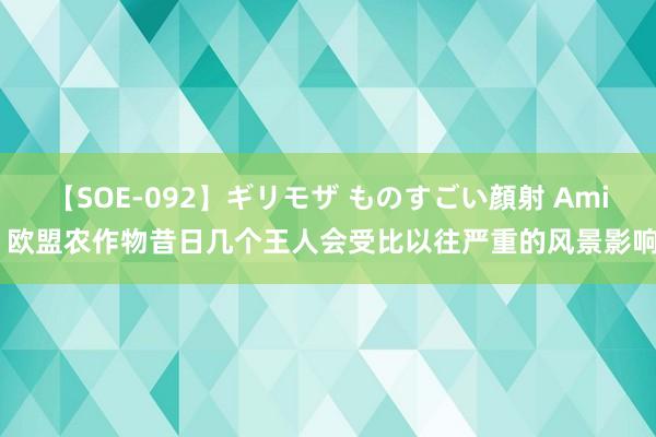 【SOE-092】ギリモザ ものすごい顔射 Ami 欧盟农作物昔日几个王人会受比以往严重的风景影响