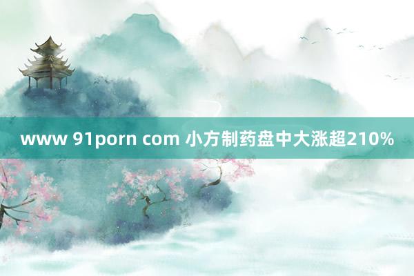 www 91porn com 小方制药盘中大涨超210%