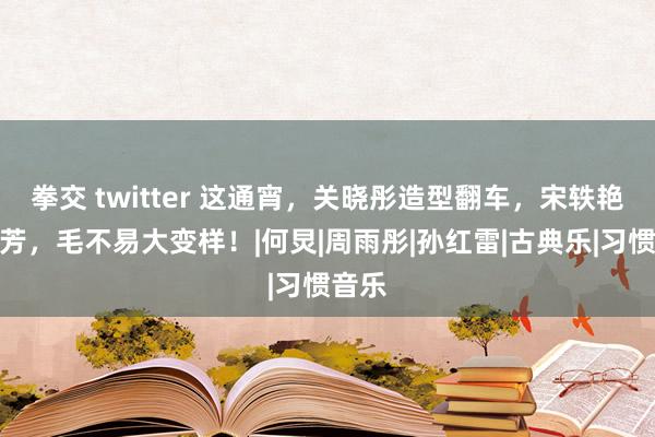 拳交 twitter 这通宵，关晓彤造型翻车，宋轶艳压群芳，毛不易大变样！|何炅|周雨彤|孙红雷|古典乐|习惯音乐